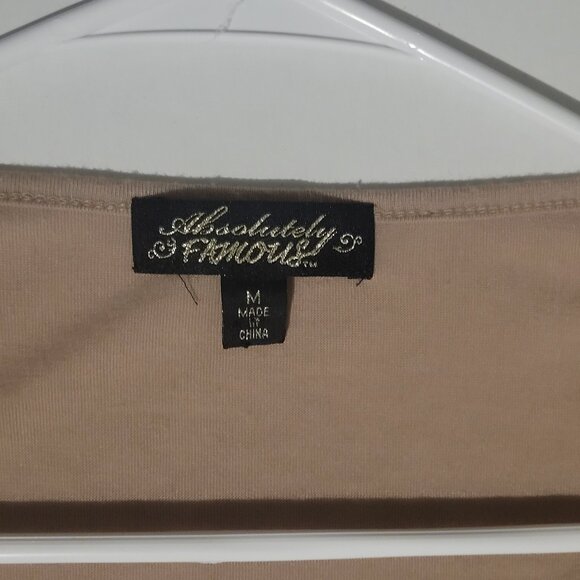 Absolutely Famous Shirt Womens M Sequin Top Blouse Shirt - Picture 3 of 3